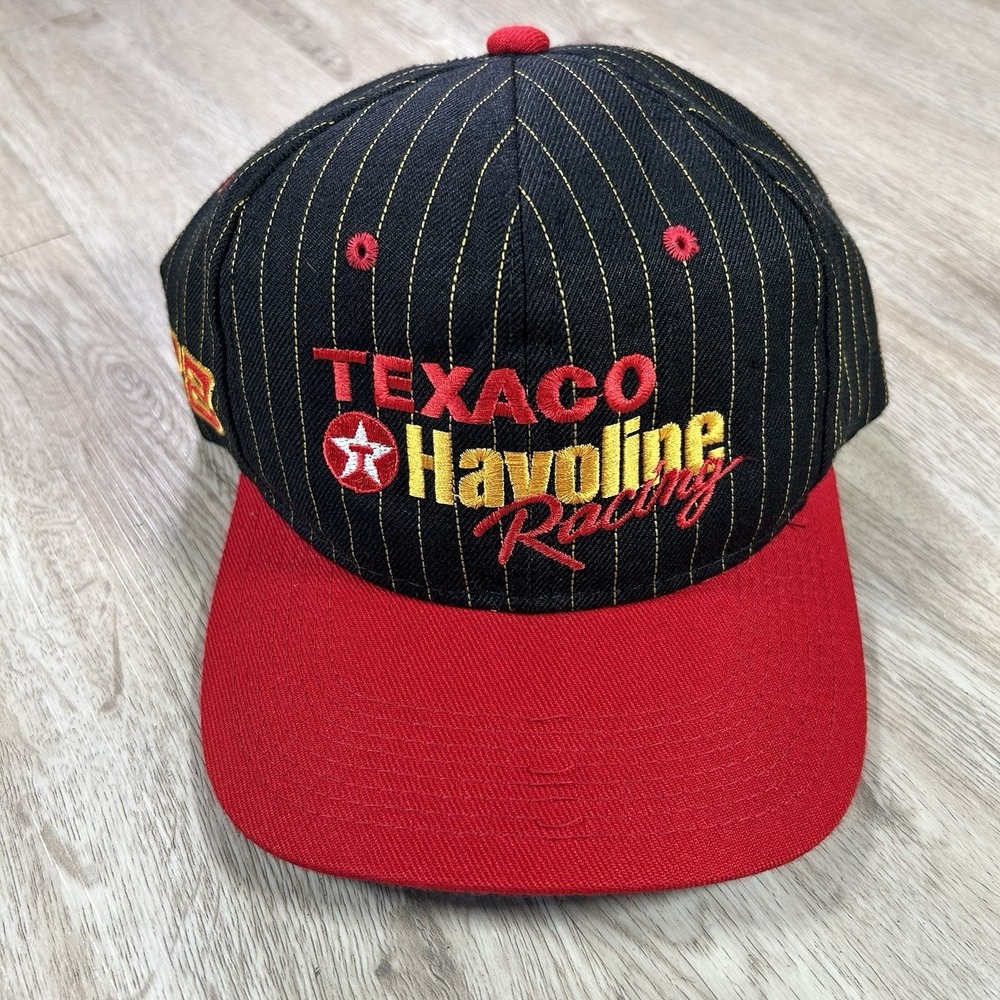 VTG Texaco Havoline Ernie Irvan Snapback Hat NASCAR Youngan Black Red Wool Cap